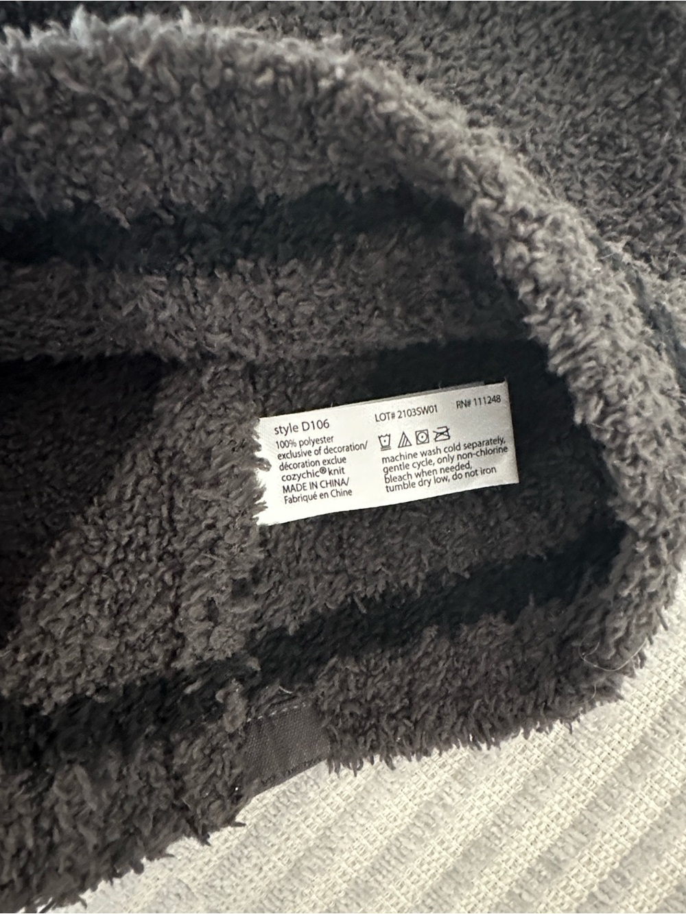 Barefoot Dreams CozyChic Adult Classic Mickey Mouse Beanie Disney Series Gray - Picture 7 of 8
